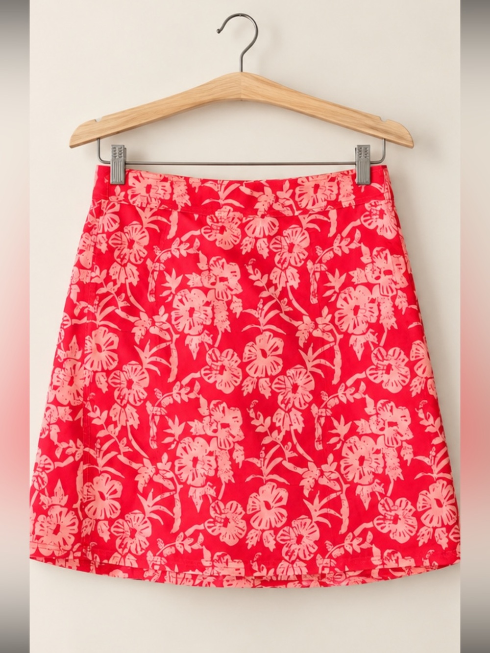 Rip Skirt Hawaii | Wrap Skirt Red Floral Print